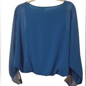 Miss avenue, teal blouse